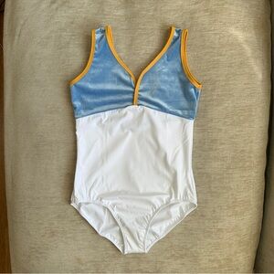 Blue and White ballet/ dance leotard